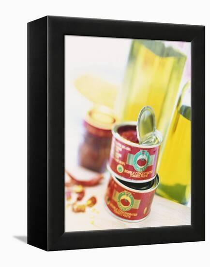 Tinned Tomato Paste and Olive Oil-Peter Medilek-Framed Premier Image Canvas