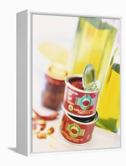 Tinned Tomato Paste and Olive Oil-Peter Medilek-Framed Premier Image Canvas