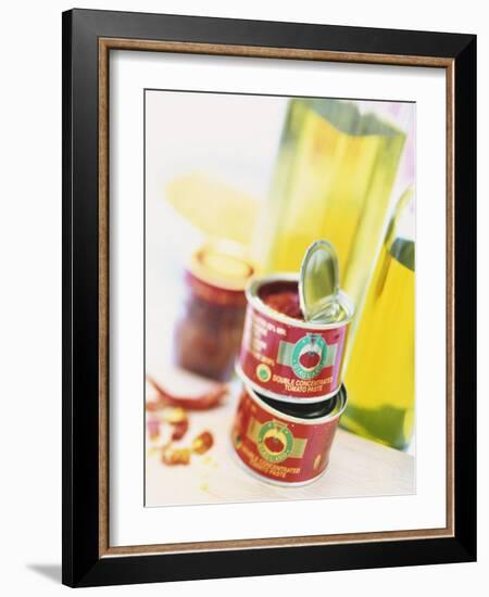 Tinned Tomato Paste and Olive Oil-Peter Medilek-Framed Photographic Print