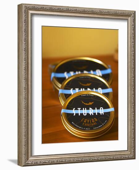 Tins of Caviar d'Aquitaine Sturia, Caviar Et Prestige, Saint Sulpice Et Cameyrac-Per Karlsson-Framed Photographic Print