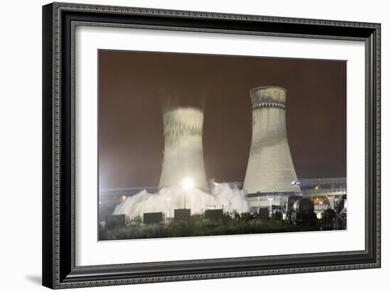 Tinsley Cooling Towers Demolition-Mark Sykes-Framed Photographic Print