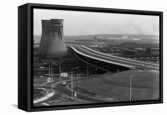 Tinsley Viaduct on the M1 after Completion, Sheffield, South Yorkshire, 1968-Michael Walters-Framed Premier Image Canvas