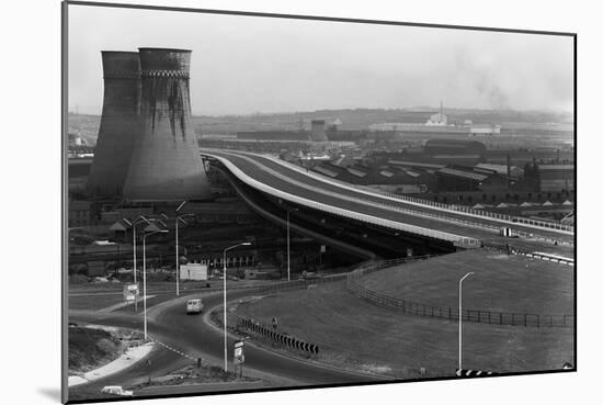 Tinsley Viaduct on the M1 after Completion, Sheffield, South Yorkshire, 1968-Michael Walters-Mounted Photographic Print