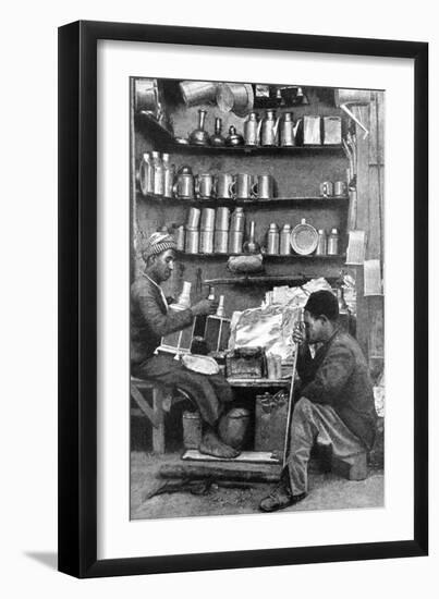 Tinsmiths in a Tinsmith's Shop, India, 1922-R Gorbold-Framed Giclee Print