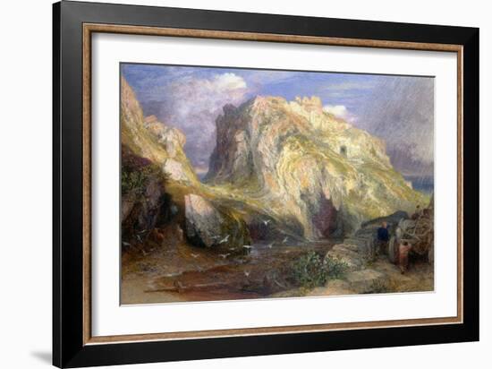 Tintagel Castle, Approaching Rain, 19th Century-Samuel Palmer-Framed Giclee Print