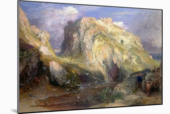 Tintagel Castle, Approaching Rain, 19th Century-Samuel Palmer-Mounted Giclee Print