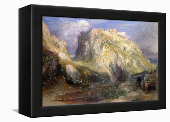 Tintagel Castle, Approaching Rain, 19th Century-Samuel Palmer-Framed Premier Image Canvas