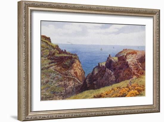 Tintagel, Island and Keep-Alfred Robert Quinton-Framed Giclee Print