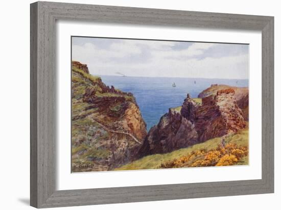 Tintagel, Island and Keep-Alfred Robert Quinton-Framed Giclee Print