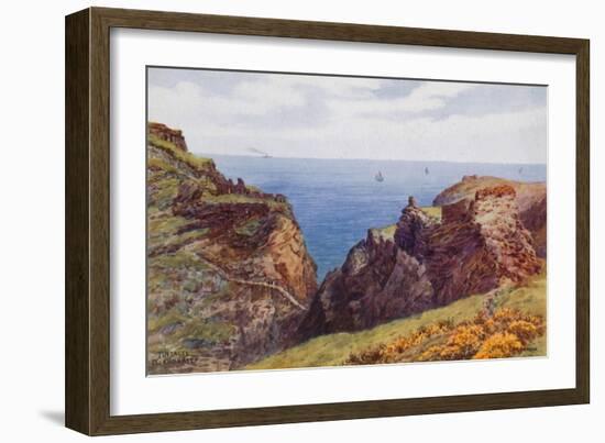 Tintagel, Island and Keep-Alfred Robert Quinton-Framed Giclee Print