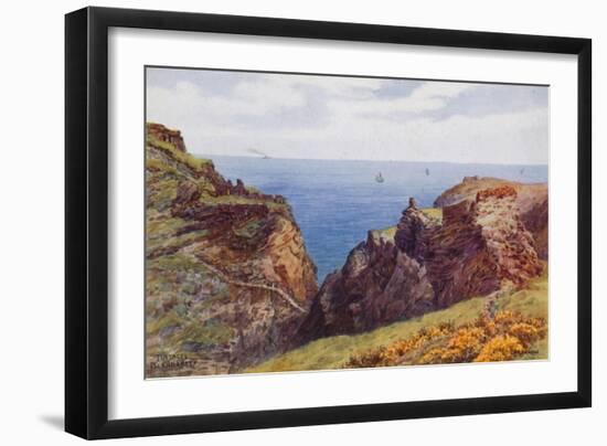 Tintagel, Island and Keep-Alfred Robert Quinton-Framed Giclee Print