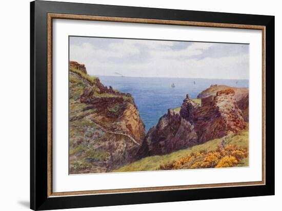 Tintagel, Island and Keep-Alfred Robert Quinton-Framed Giclee Print