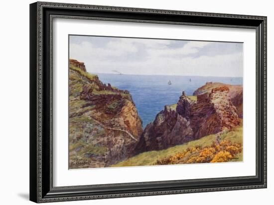 Tintagel, Island and Keep-Alfred Robert Quinton-Framed Giclee Print