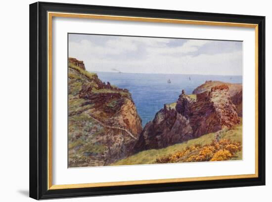 Tintagel, Island and Keep-Alfred Robert Quinton-Framed Giclee Print