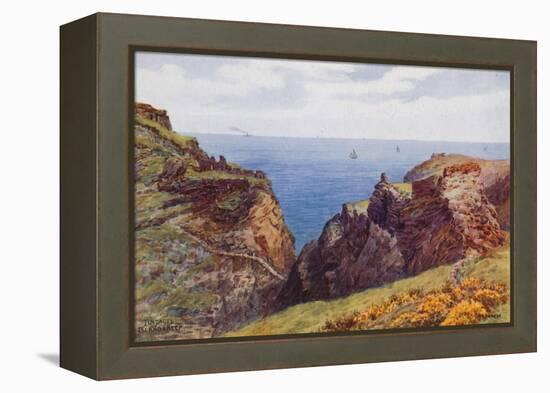 Tintagel, Island and Keep-Alfred Robert Quinton-Framed Premier Image Canvas