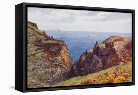 Tintagel, Island and Keep-Alfred Robert Quinton-Framed Premier Image Canvas