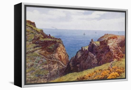 Tintagel, Island and Keep-Alfred Robert Quinton-Framed Premier Image Canvas