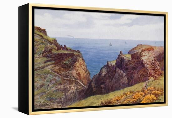 Tintagel, Island and Keep-Alfred Robert Quinton-Framed Premier Image Canvas