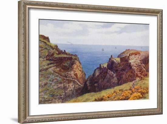 Tintagel, Island and Keep-Alfred Robert Quinton-Framed Giclee Print