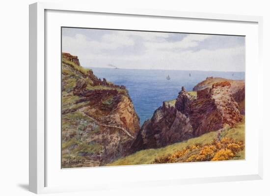 Tintagel, Island and Keep-Alfred Robert Quinton-Framed Giclee Print