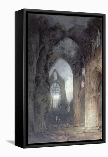 Tintern Abbey by Moonlight-John Sell Cotman-Framed Premier Image Canvas