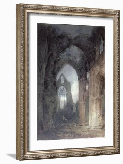 Tintern Abbey by Moonlight-John Sell Cotman-Framed Giclee Print