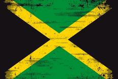Jamaican Grunge Flag An Old Jamaican Flag Whith A Texture-TINTIN75-Art Print