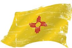 New Mexico Grunge Flag. A Grunge Flag of New Mexico in the Win with a Texture-TINTIN75-Art Print