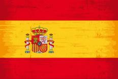 Spanish Grunge Flag. A Flag Of Spain With A Texture-TINTIN75-Art Print