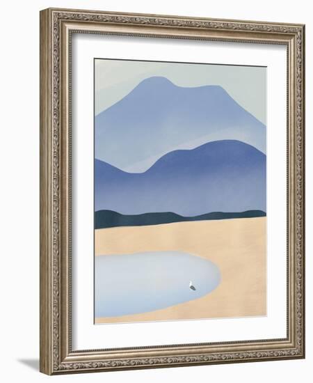 Tiny against Mountains-Little Dean-Framed Photographic Print