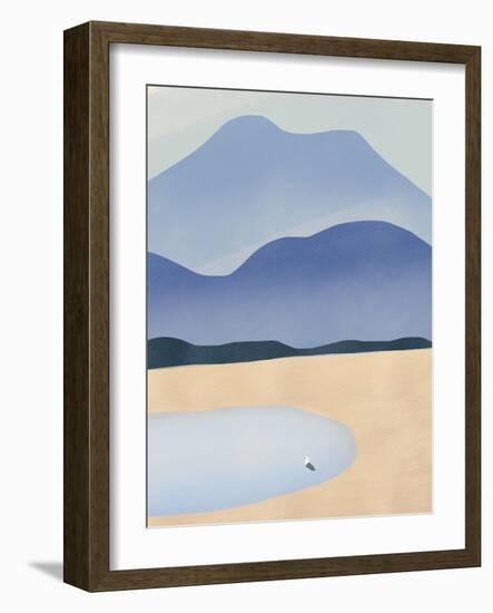 Tiny against Mountains-Little Dean-Framed Photographic Print