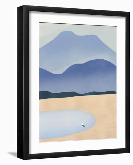 Tiny against Mountains-Little Dean-Framed Photographic Print