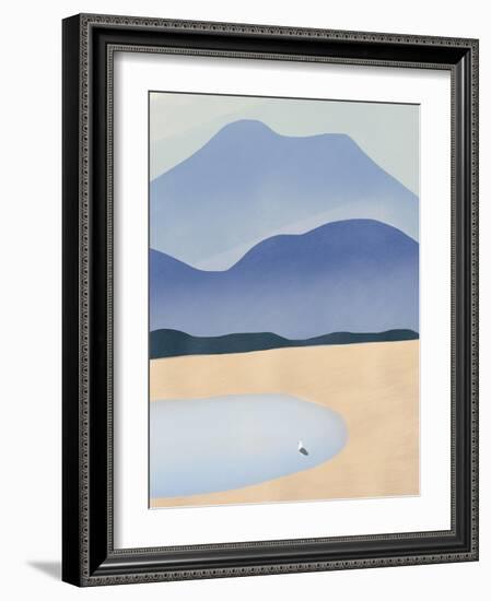 Tiny against Mountains-Little Dean-Framed Photographic Print