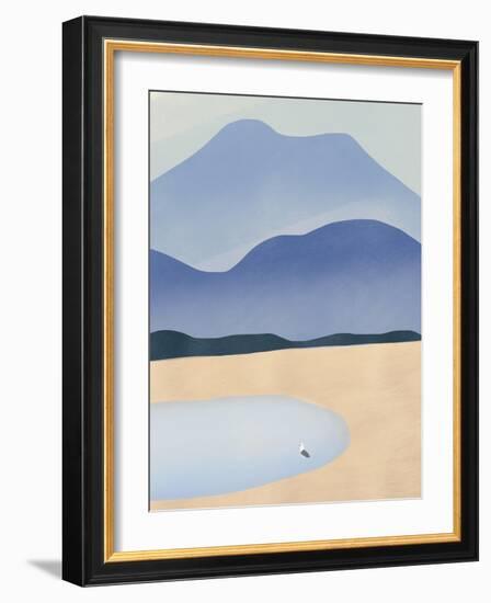 Tiny against Mountains-Little Dean-Framed Photographic Print