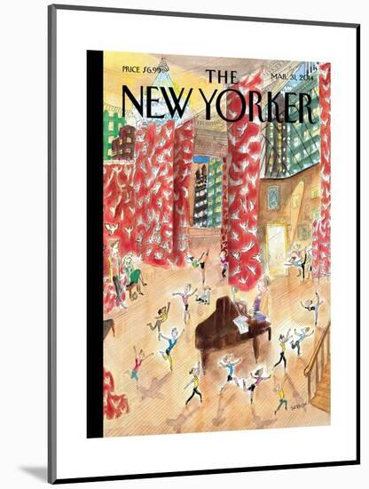 Tiny Dancers - The New Yorker Cover, March 31, 2014-Jean-Jacques Sempé-Mounted Print