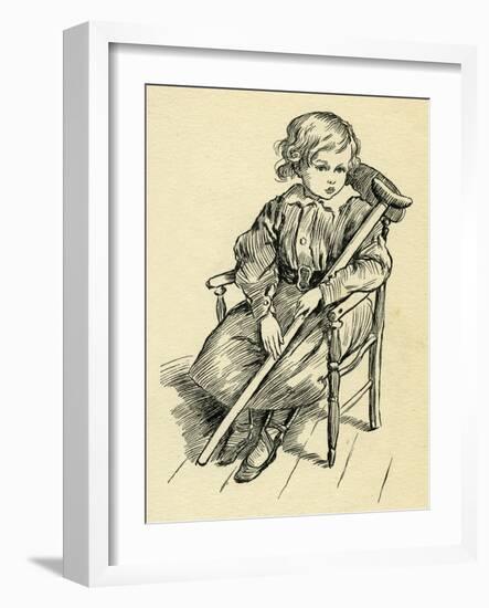 Tiny Tim in A Christmas Carol by Charles Dickens-Harold Copping-Framed Giclee Print