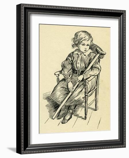 Tiny Tim in A Christmas Carol by Charles Dickens-Harold Copping-Framed Giclee Print