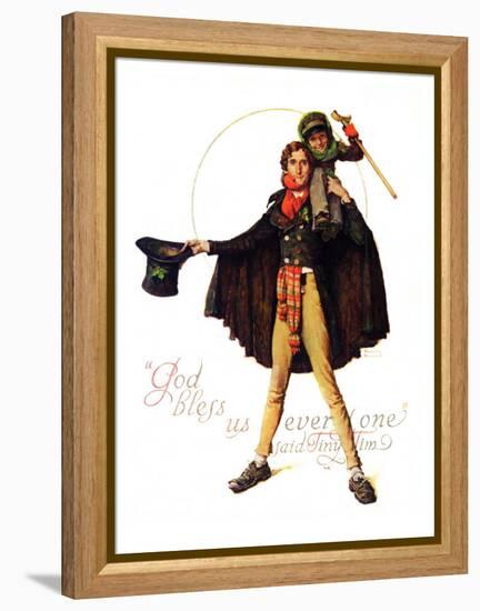 "Tiny Tim" or "God Bless Us Everyone", December 15,1934-Norman Rockwell-Framed Premier Image Canvas