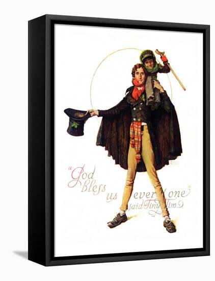 "Tiny Tim" or "God Bless Us Everyone", December 15,1934-Norman Rockwell-Framed Premier Image Canvas