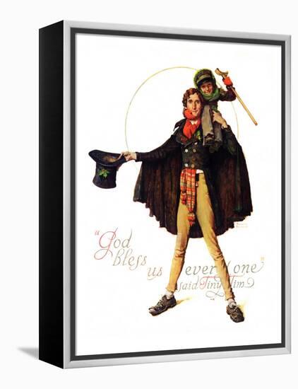 "Tiny Tim" or "God Bless Us Everyone", December 15,1934-Norman Rockwell-Framed Premier Image Canvas