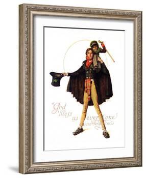 "Tiny Tim" or "God Bless Us Everyone", December 15,1934-Norman Rockwell-Framed Giclee Print