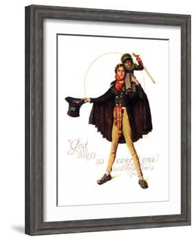 "Tiny Tim" or "God Bless Us Everyone", December 15,1934-Norman Rockwell-Framed Giclee Print