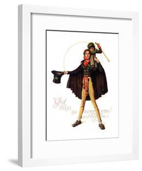 "Tiny Tim" or "God Bless Us Everyone", December 15,1934-Norman Rockwell-Framed Giclee Print