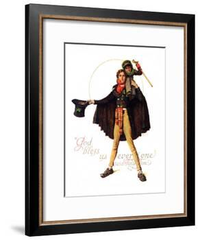 "Tiny Tim" or "God Bless Us Everyone", December 15,1934-Norman Rockwell-Framed Giclee Print
