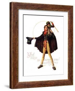 "Tiny Tim" or "God Bless Us Everyone", December 15,1934-Norman Rockwell-Framed Giclee Print