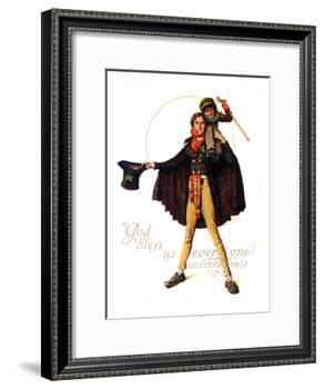 "Tiny Tim" or "God Bless Us Everyone", December 15,1934-Norman Rockwell-Framed Giclee Print