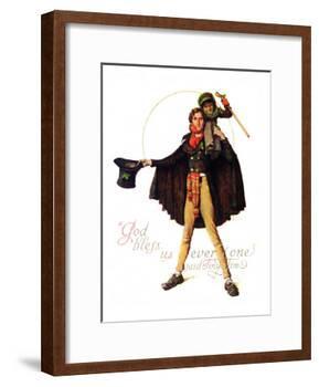 "Tiny Tim" or "God Bless Us Everyone", December 15,1934-Norman Rockwell-Framed Giclee Print