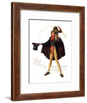 "Tiny Tim" or "God Bless Us Everyone", December 15,1934-Norman Rockwell-Framed Giclee Print
