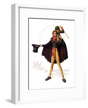 "Tiny Tim" or "God Bless Us Everyone", December 15,1934-Norman Rockwell-Framed Giclee Print