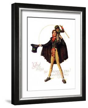 "Tiny Tim" or "God Bless Us Everyone", December 15,1934-Norman Rockwell-Framed Giclee Print